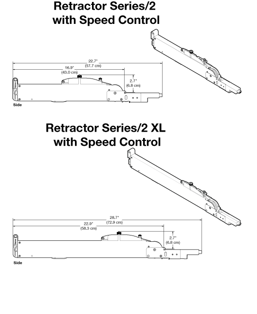 Retractor 系列 Panel Drawing
