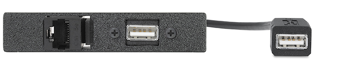 1 个 USB A 型插座对 10" 引线上的插座，1 个 RJ-45 插座对插座直通接头 - CAT 5e