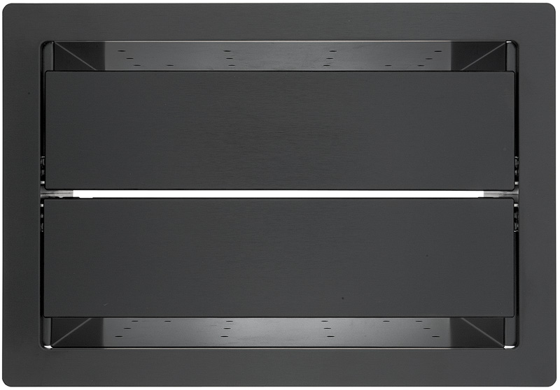 Low-profile lids and full-width cable pass-through for convenient access to AV and power from either side of the table