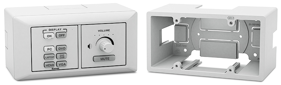 Compatible with two-gang Flex55 and EU modules such as MLC Plus 84 MediaLink Plus Controller wallplate with Flex55 102 Mounting Kit