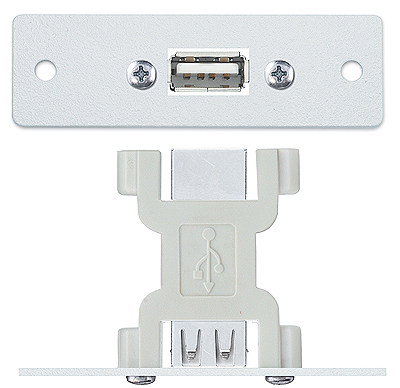 1 个 USB A 型插座对 USB B 型插座适配器 - 白色