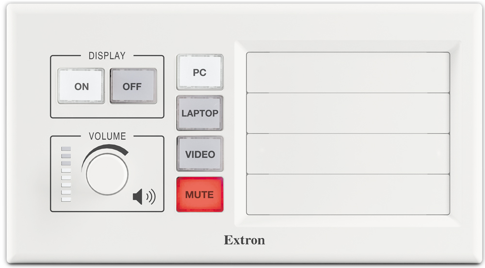 MLM 100 AAP - White<br/>Shown with optional button panel and blank AAP plates