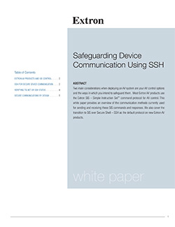 使用 SSH 保护设备通信